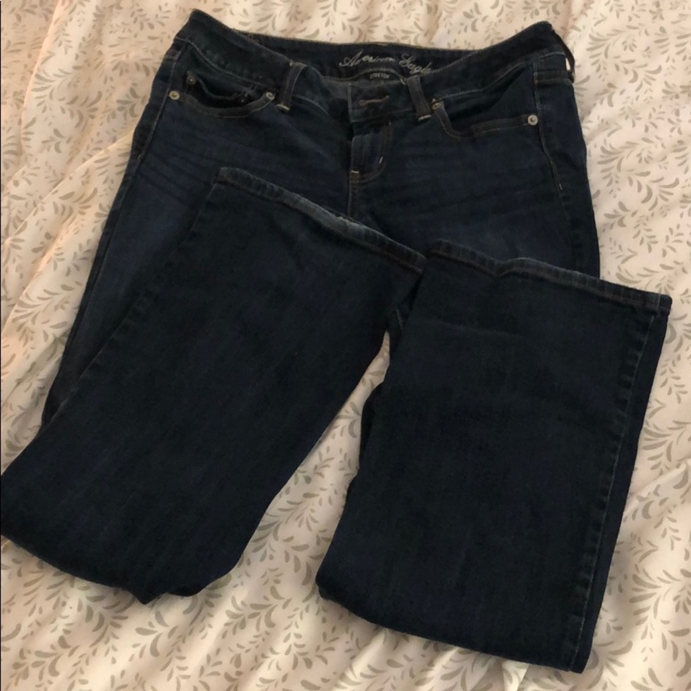 Low rise flared jeans